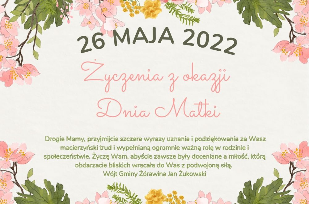 Jasnobrązowa Różowa Kwiecista Dzień Matki Akwarela Kartka (1)