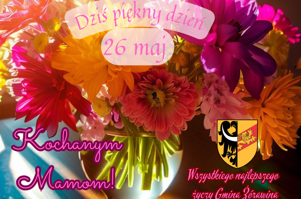 Jasnobrązowa Różowa Kwiecista Dzień Matki Akwarela Kartka